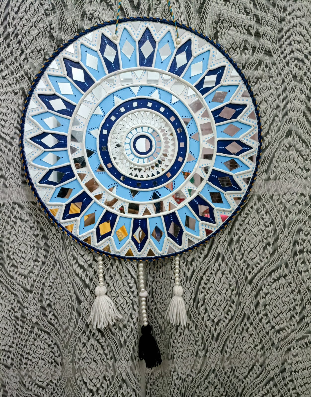 Blue and white handmade Inspired by Evil Eyes