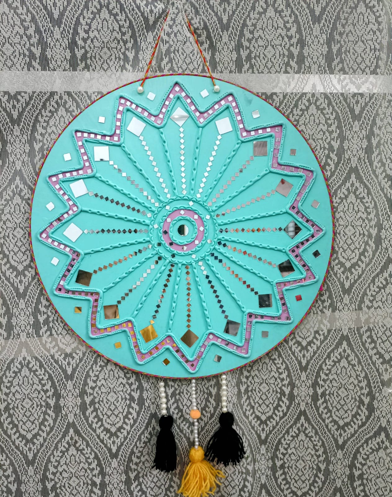 Light Blue Lippan Art