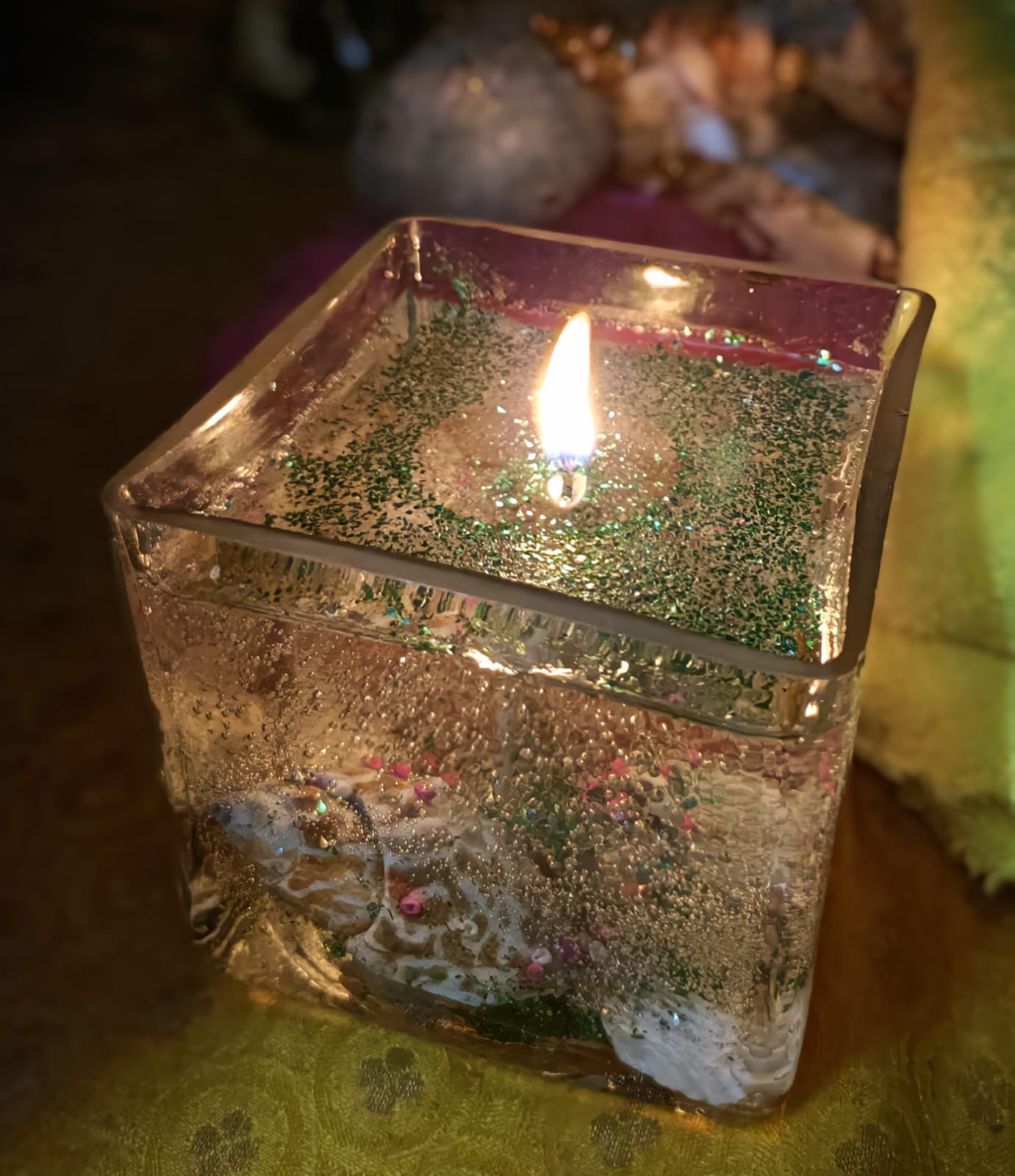 Square shape candle for Home Decoration